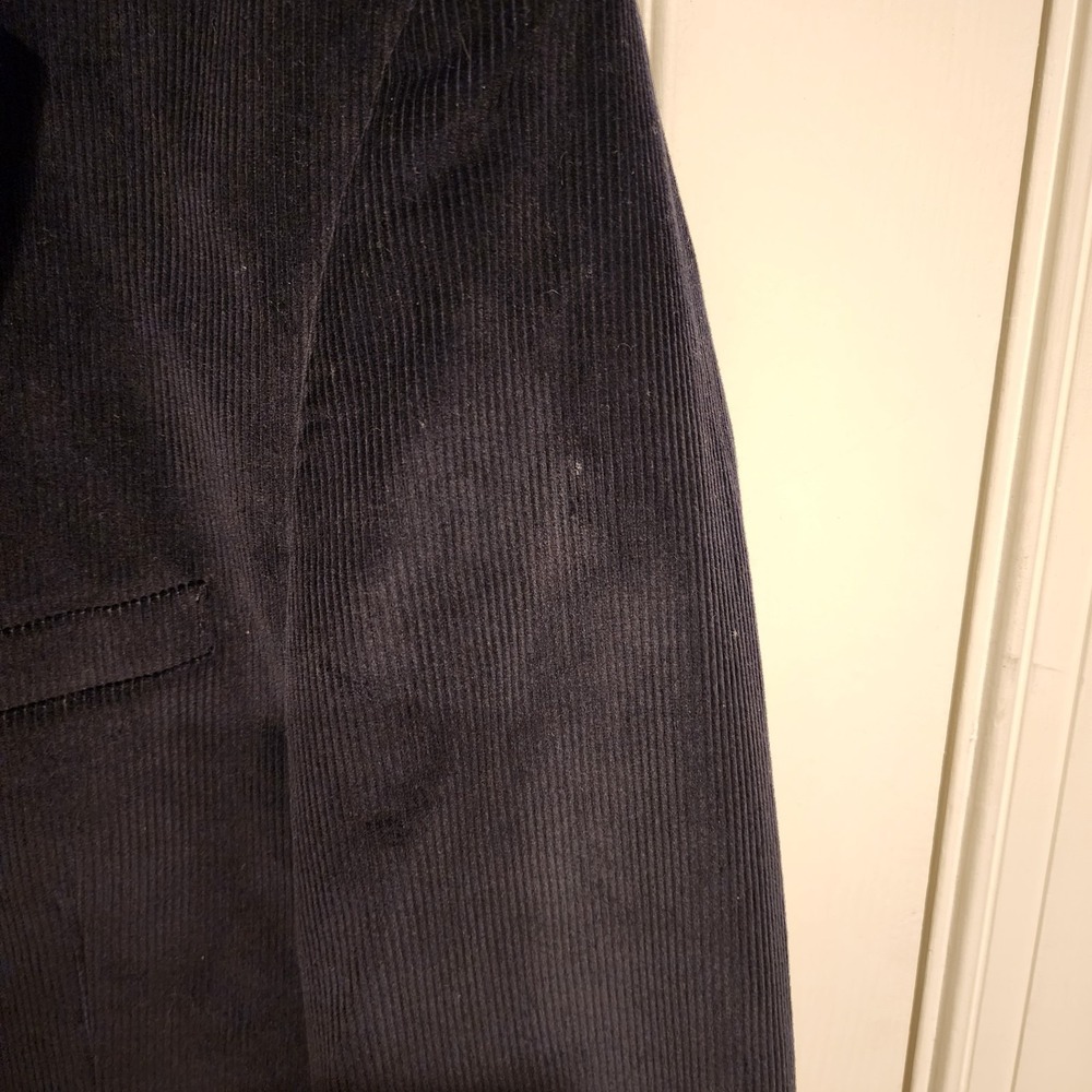 Saddlebred Corduroy Sports Coat Blazer Dark Blue/Navy 44L Dapper business - Picture 4 of 10